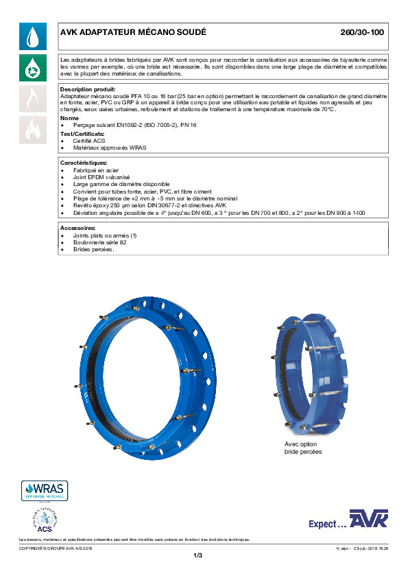 Image du document pdf : FT_Adaptateur me?cano soude? 260-30-100_AVK010_FR  