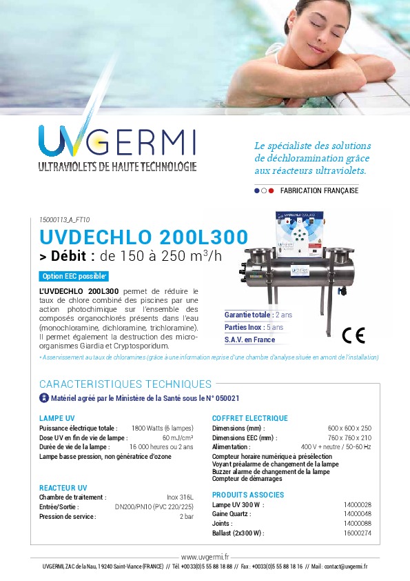 Image du document pdf : Fiche Technique UVDECHLO-200L300.pdf  