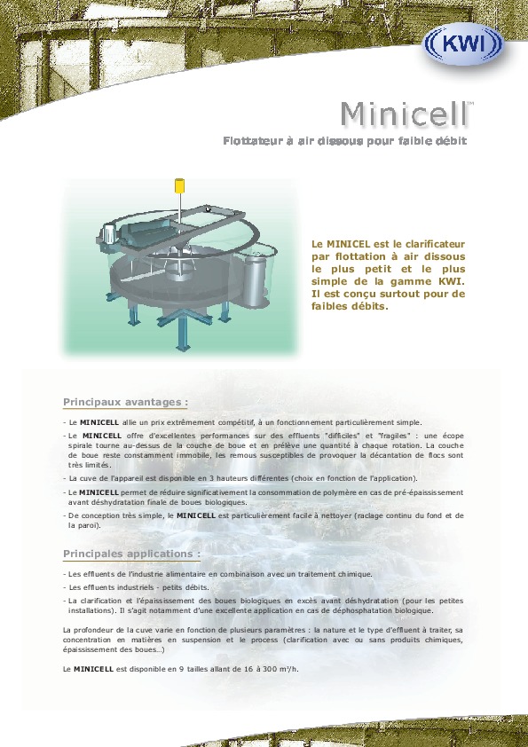 Image du document pdf : Brochure Minicell  