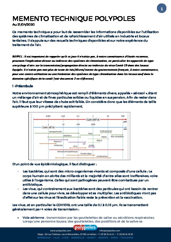 Image du document pdf : MEMENTO TECHNIQUE POLYPOLES  CLIM-COVID19.pdf  