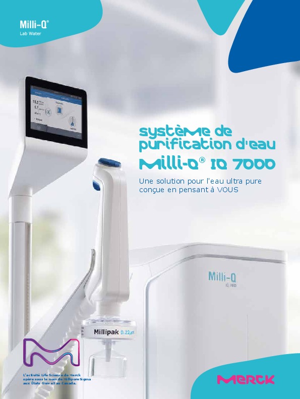 Image du document pdf : Brochure Milli-Q IQ 7000  