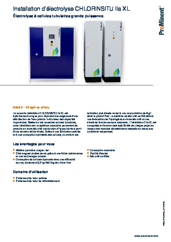 Image du document pdf : Electrolyseur - CHLORINSITU_IIa XL_FR  