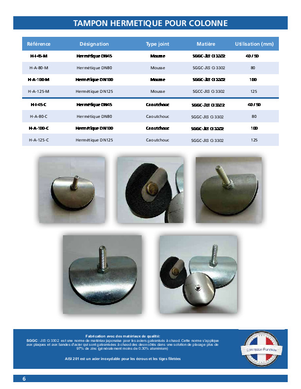 Image du document pdf : Bouchon d'obturation pour colonne  