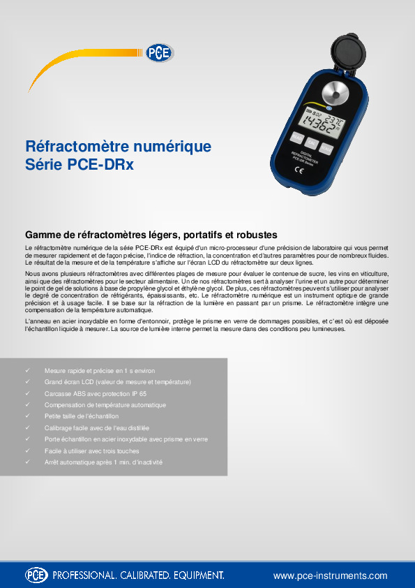 Image du document pdf : FT_PCE-DR-Serie  