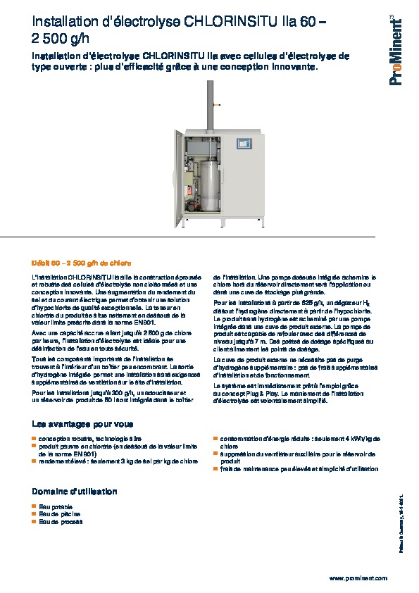 Image du document pdf : Electrolyseur chlorinsitu-IIa-fr - 60 à 2500 gr  