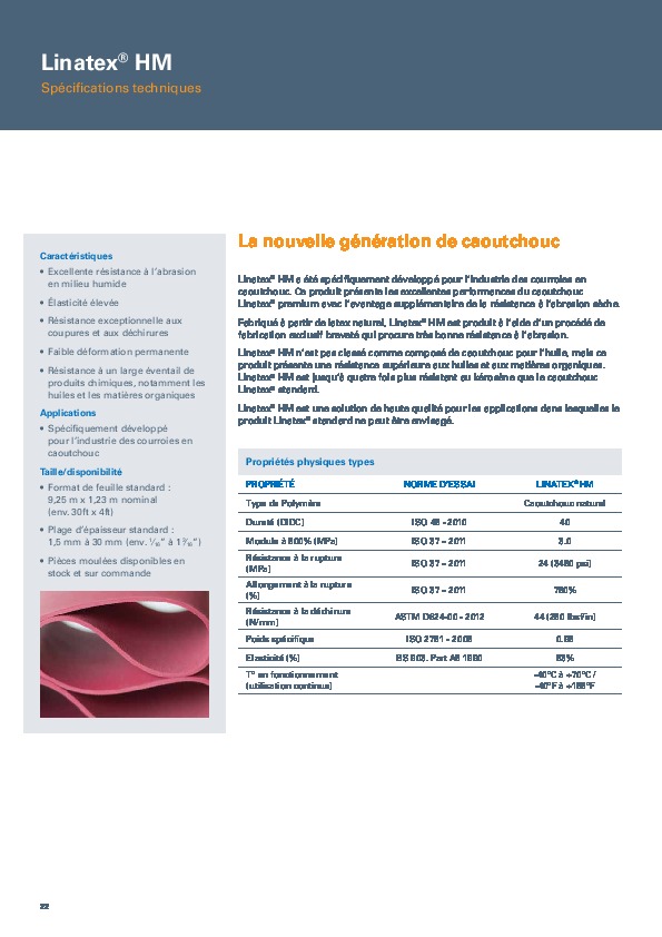 Image du document pdf : Brochure Linatex HM  