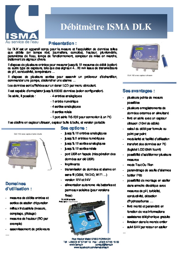 Image du document pdf : plaquette débitmètre  