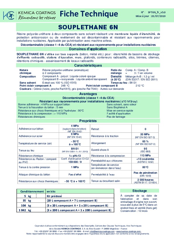 Image du document pdf : Fiche Technique SOUPLETHANE 6N  