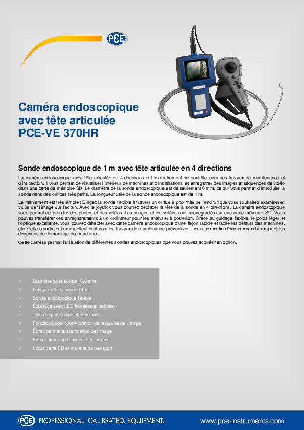 Image du document pdf : FT_PCE-VE 370HR  