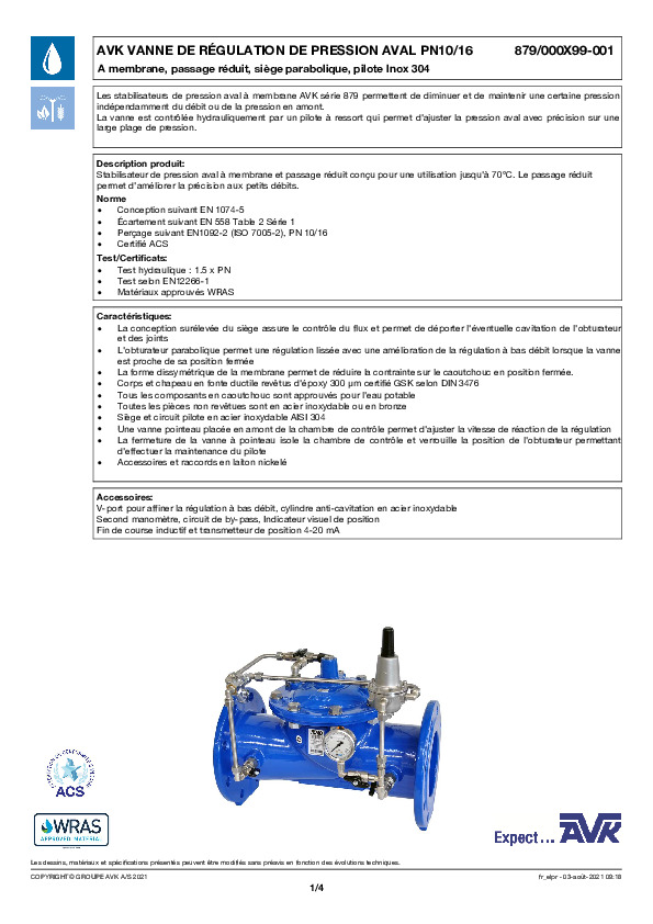 Image du document pdf : FT_Vanne de régulation de pression aval_879-000X99-001_AVK010_FR  