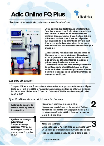 Image du document pdf : Fiche produit du Adic Online FQ Plus  