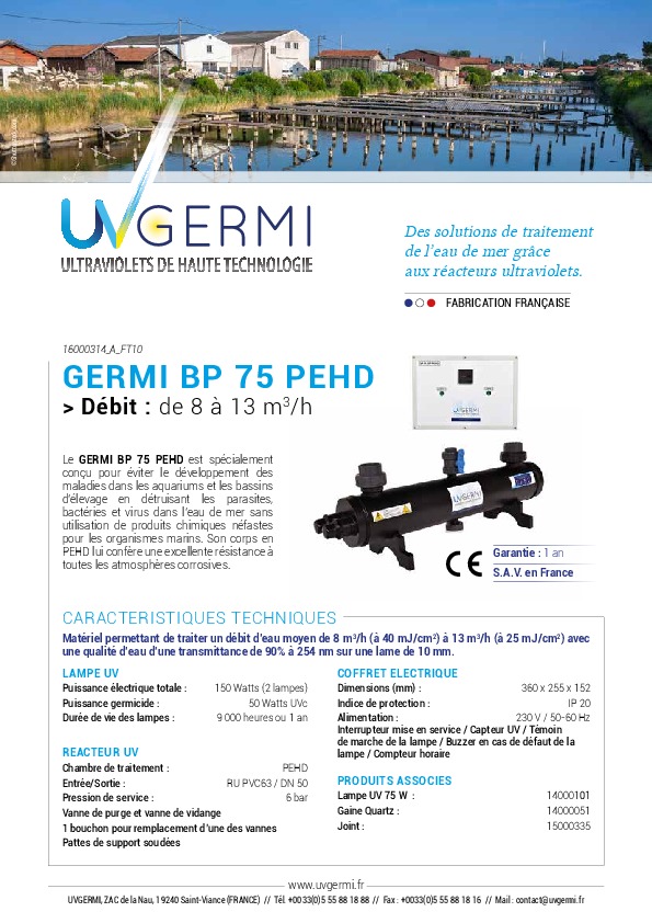 Image du document pdf : Fiche technique GERMI BP75 PEHD  