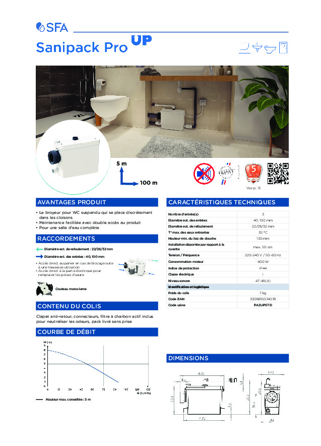 Image du document pdf : sanipack-pro-up-product-sheet-2023-fr  