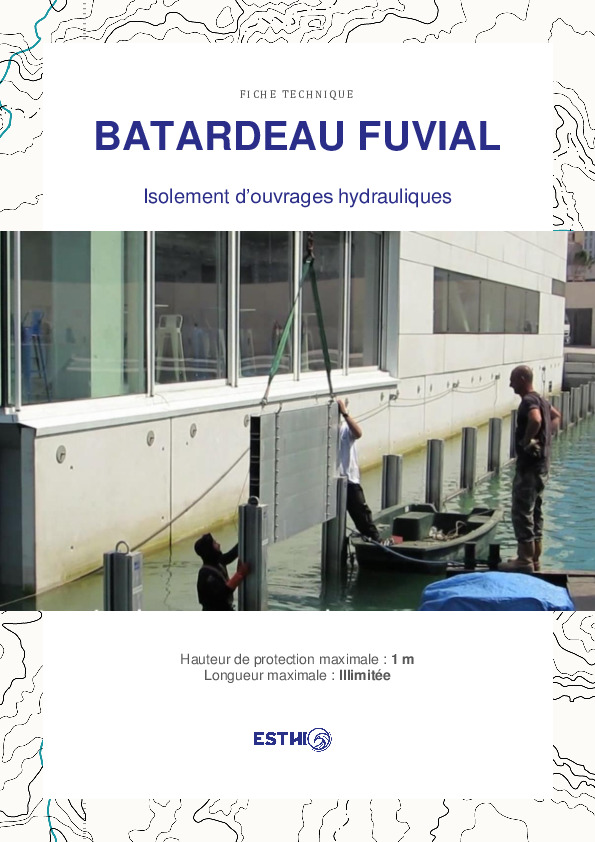 Image du document pdf : Fiche Technique Batardeau fluvial  