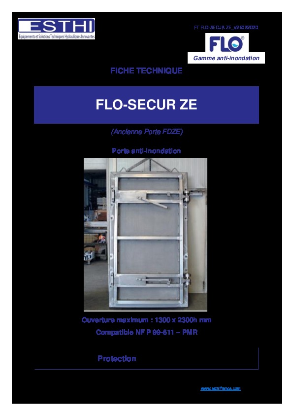 Image du document pdf : Fiche technique FLO-SECUR ZE  