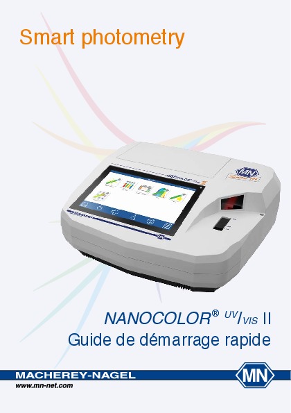 Image du document pdf : NANOCOLOR UV/VIS II : Guide de démarrage rapide  