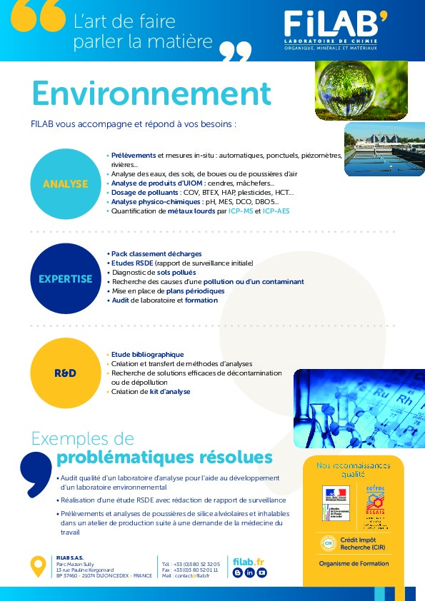 Image du document pdf : FILAB_Brochure_Environnement.pdf  