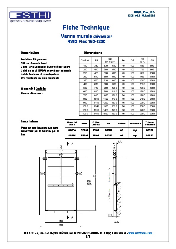 Image du document pdf : Fiche Technique RWG 150-1200  