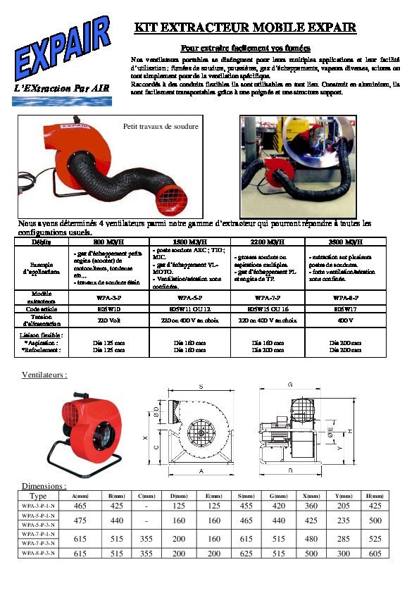 Image du document pdf : KIT EXTRACTEUR SOUDURE 2022  