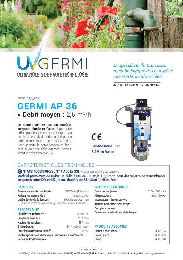 Image du document pdf : Fiche Technique GERMI AP 36  