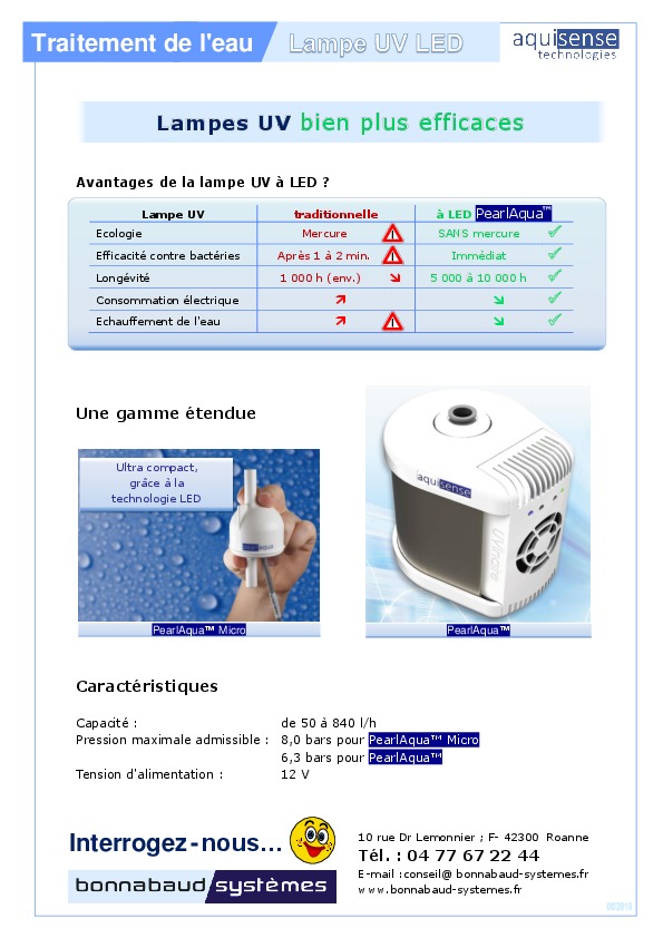 Image du document pdf : Aquisense - Lampe UV LED  