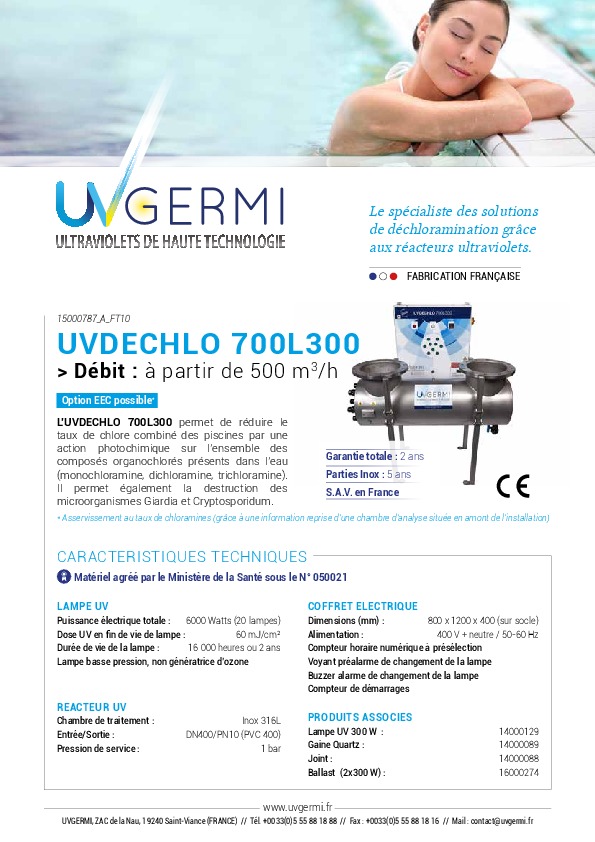 Image du document pdf : Fiche Technique UVDECHLO-700L300.pdf  