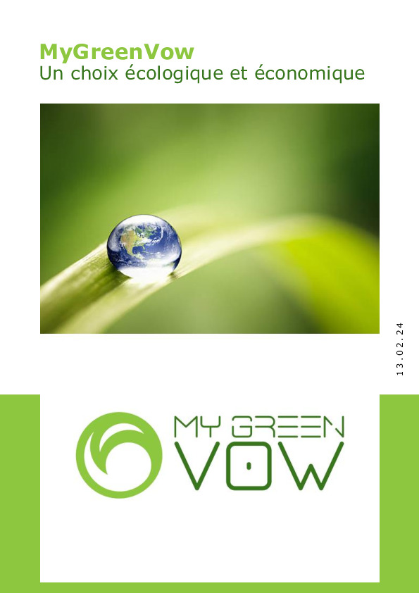 Image du document pdf : Présentation MyGreenVow  