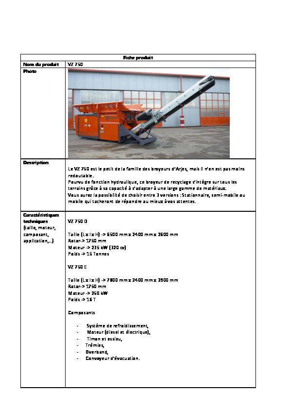 Image du document pdf : Présentation du VZ 750 - TPRE  