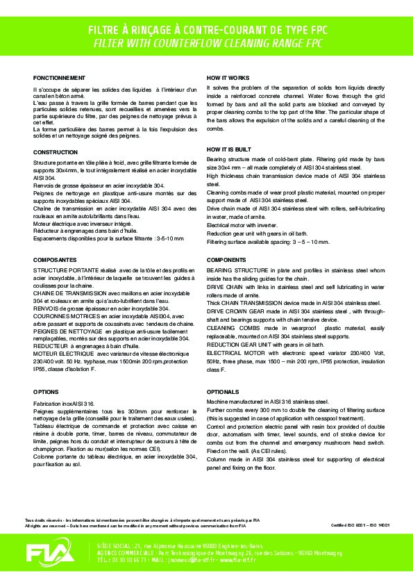 Image du document pdf : Fiche Filtre FPC  