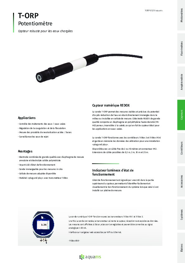 Image du document pdf : Sonde T-ORP  