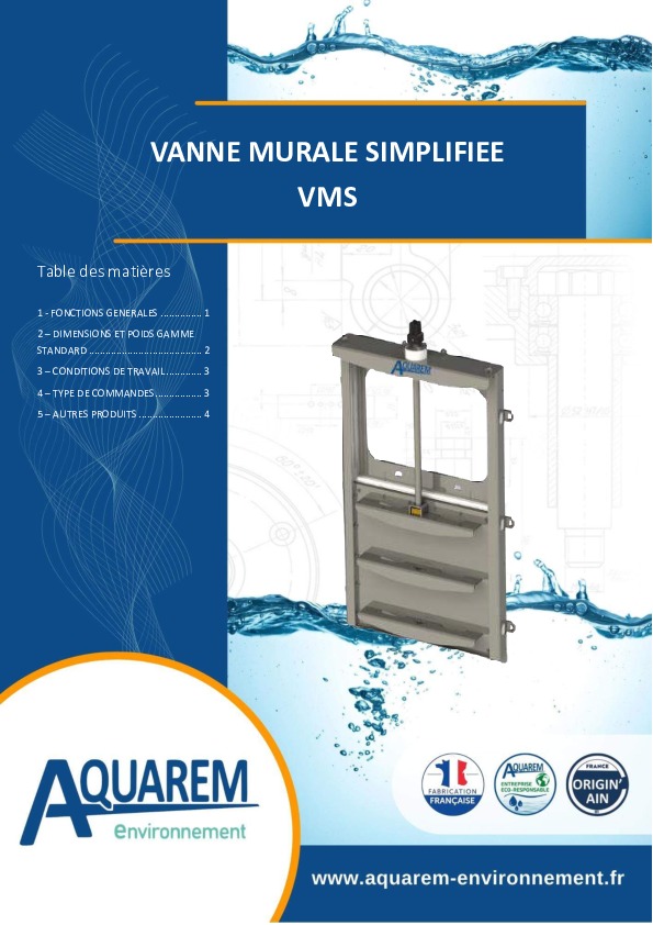 Image du document pdf : fiche produit VMS AQUAREM-ENVIRONNEMENT  