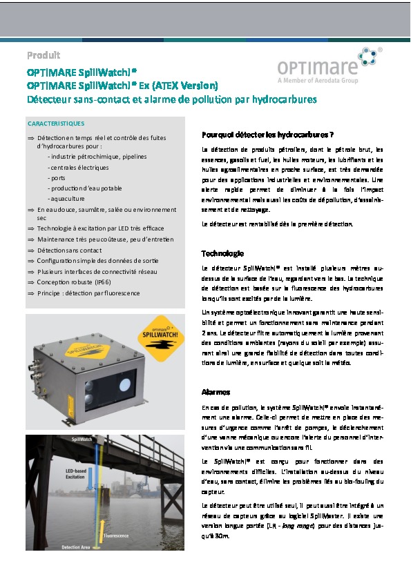 Image du document pdf : OPTIMARE SpillWatch 2021  