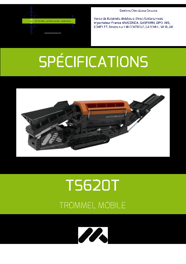 Image du document pdf : Fiche Technique_ trommel mobile MK - TS620T  