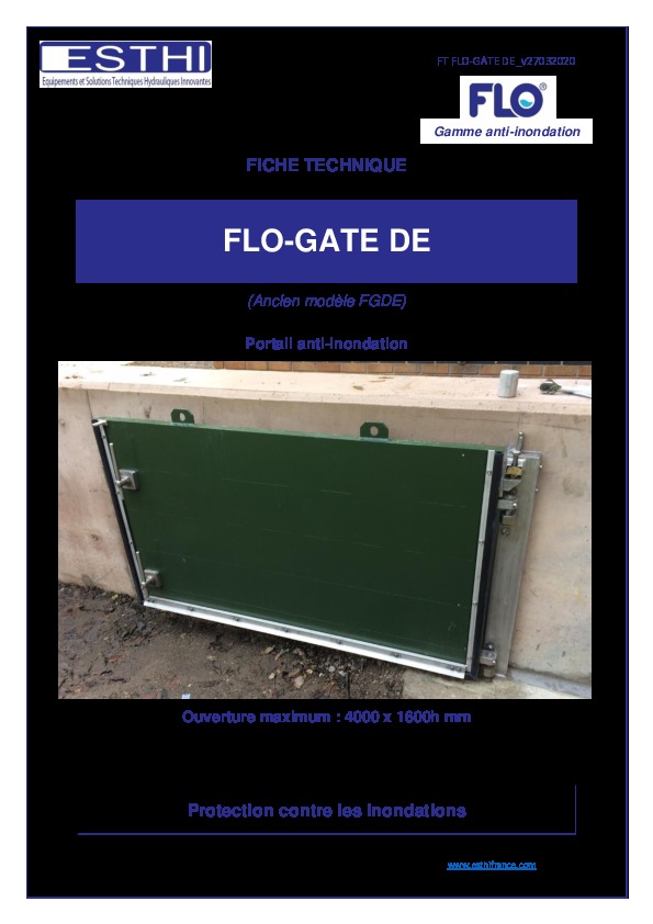 Image du document pdf : Fiche technique FLO-GATE DE v27032020  