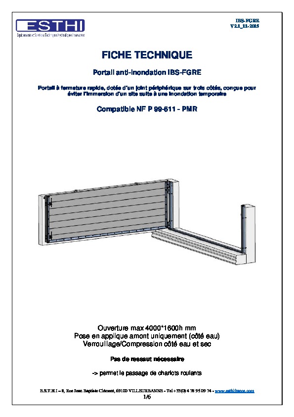 Image du document pdf : Fiche Technique Portail IBS FGRE  