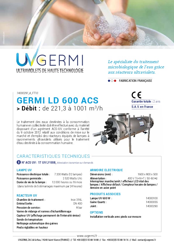 Image du document pdf : Fiche Technique Germi LD 600 ACS-UV  