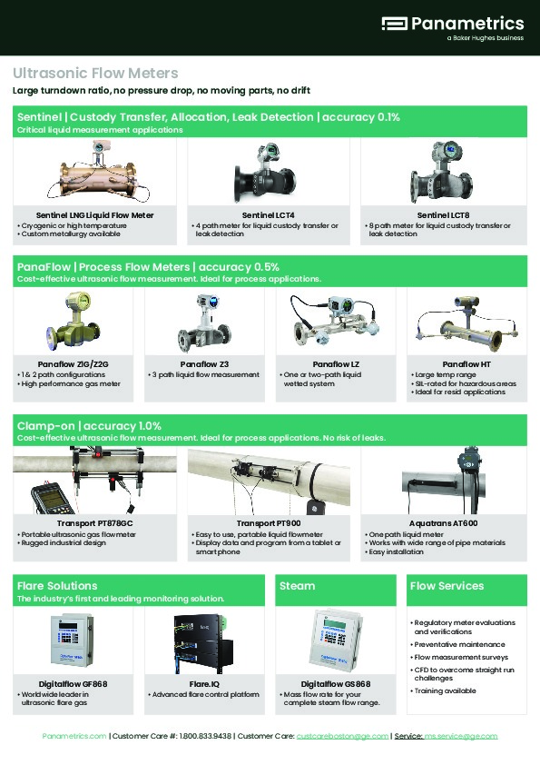 Image du document pdf : Catalogue Génerale - PANAMETRICS  