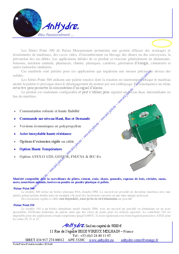 Image du document pdf : Pulsar Point Series 300 - 2020  