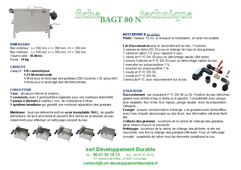 Image du document pdf : Fiche Technique BAGT 80 N  