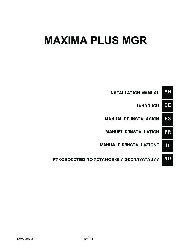 Image du document pdf : EM00136216_MAXIMA_PLUS_MGR_ML_Rev1.1  