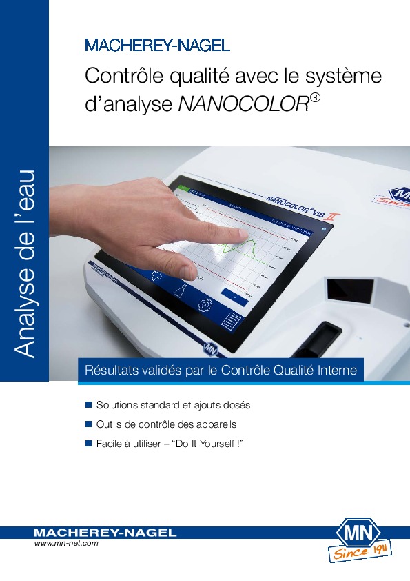 Image du document pdf : Contrôle qualité avec le système d’analyse NANOCOLOR®  