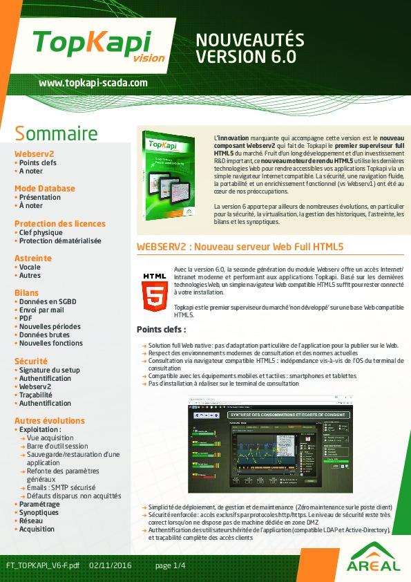 Image du document pdf : Nouveautés TOPKAPI Version 6.0  