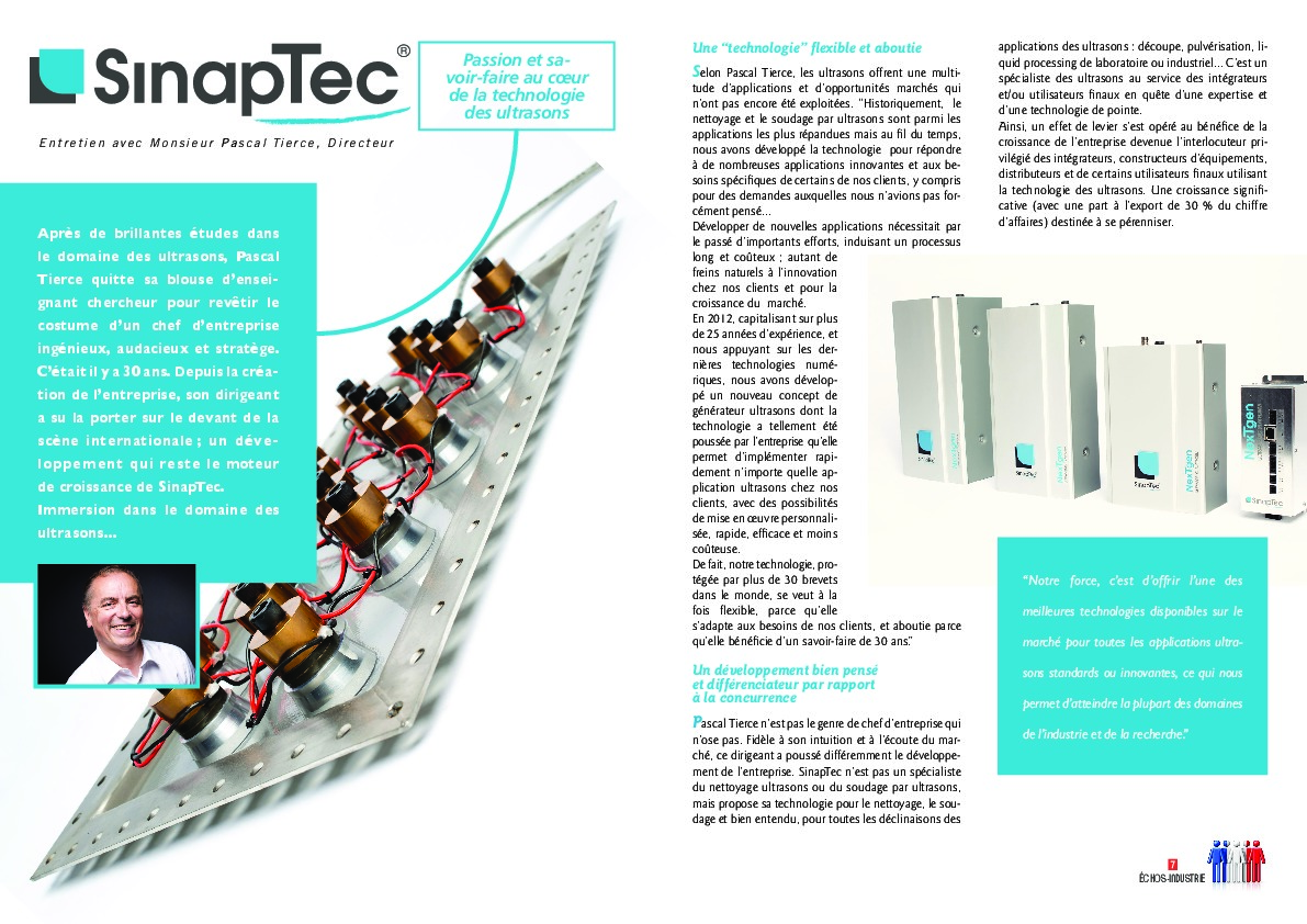 Image du document pdf : Interview SINAPTEC _ echos industrie.pdf  