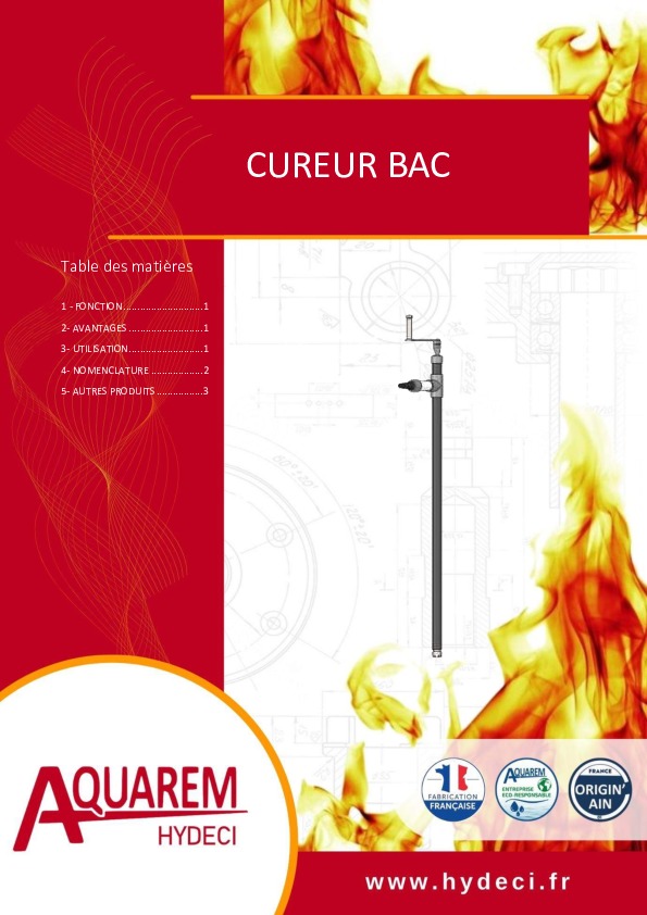 Image du document pdf : Fiche produit CUREUR BAC AQUAREM-HYDECI  