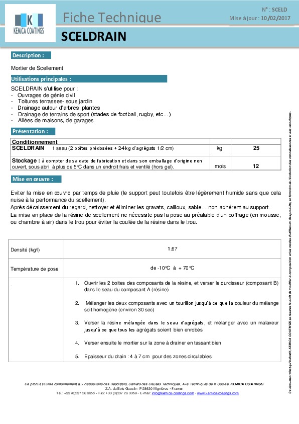 Image du document pdf : Fiche Technique SCELDRAIN  