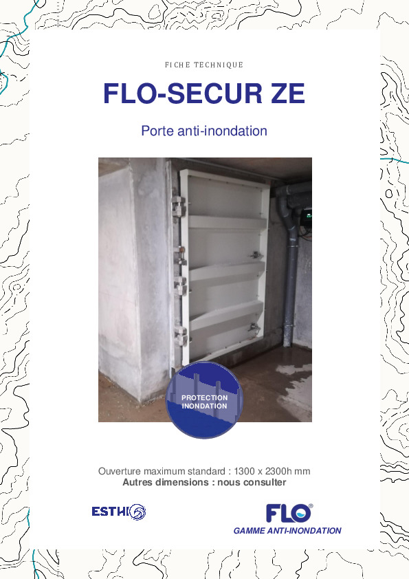 Image du document pdf : Fiche Technique Porte FLO SECUR ZE  