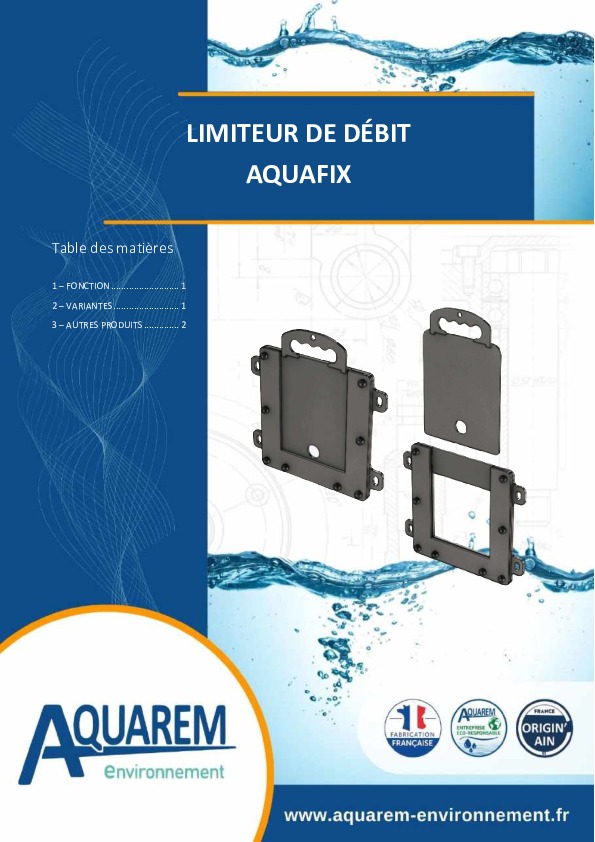 Image du document pdf : fiche produit AQUAFIX AQUAREM-ENVIRONNEMENT  