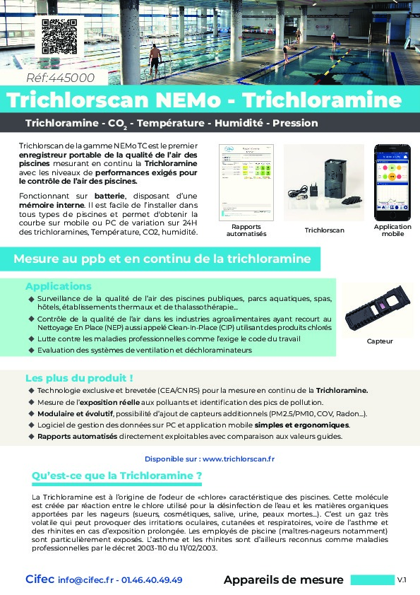 Image du document pdf : Brochure - Trichlorscan NEMo TC - CIFEC  