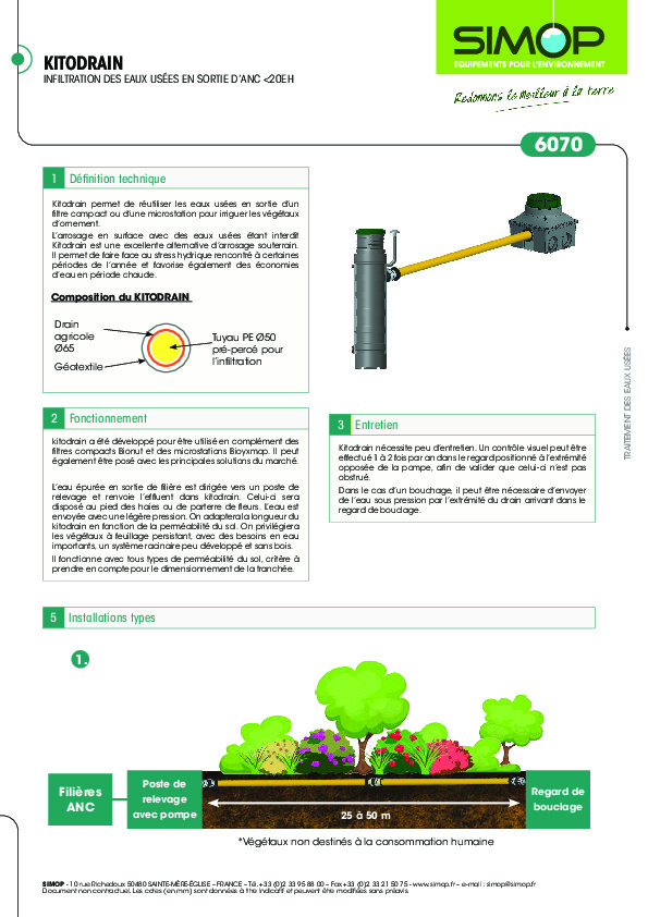 Image du document pdf : Fiche technique Kiotdrain  