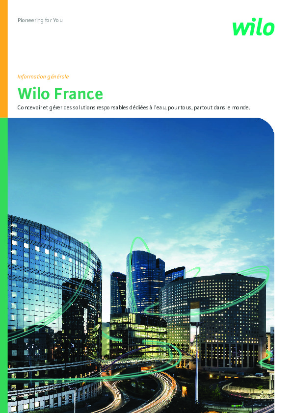 Image du document pdf : WILO France Présentation  